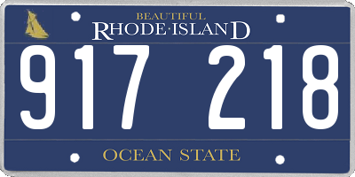 RI license plate 917218