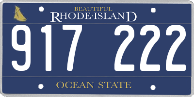 RI license plate 917222