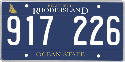 RI license plate 917226