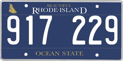 RI license plate 917229