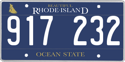 RI license plate 917232