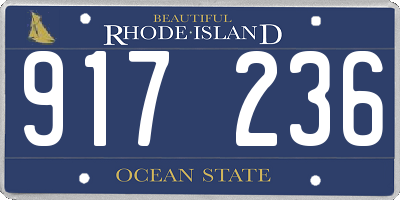 RI license plate 917236
