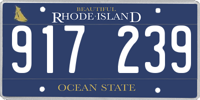 RI license plate 917239