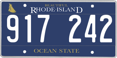 RI license plate 917242