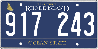 RI license plate 917243
