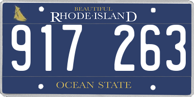 RI license plate 917263