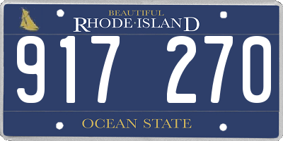 RI license plate 917270
