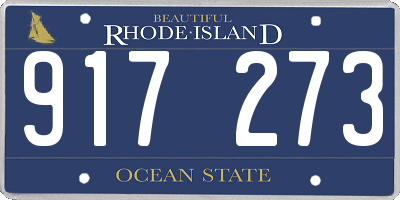 RI license plate 917273