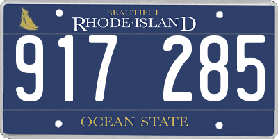 RI license plate 917285