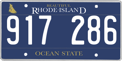 RI license plate 917286