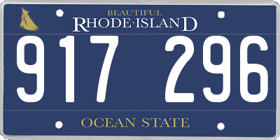 RI license plate 917296