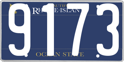 RI license plate 9173