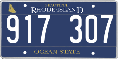 RI license plate 917307