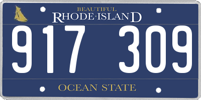 RI license plate 917309