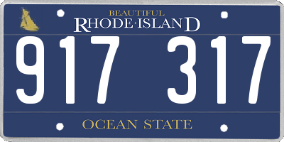 RI license plate 917317