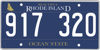 RI license plate 917320