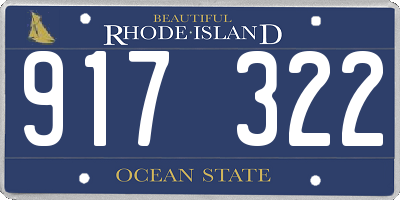 RI license plate 917322