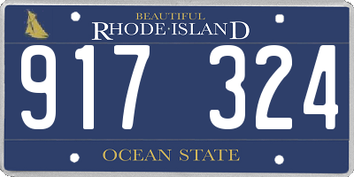 RI license plate 917324