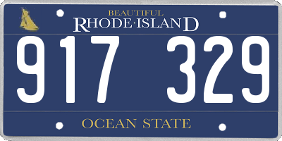RI license plate 917329