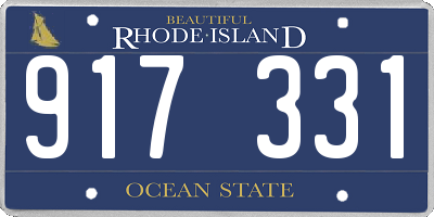 RI license plate 917331