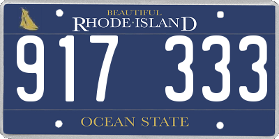 RI license plate 917333