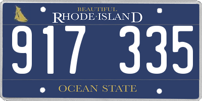 RI license plate 917335