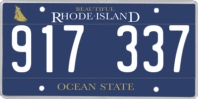 RI license plate 917337