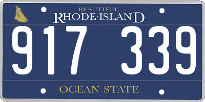 RI license plate 917339