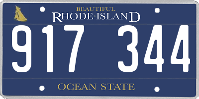 RI license plate 917344