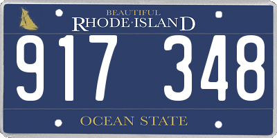 RI license plate 917348