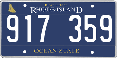 RI license plate 917359