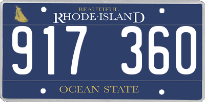 RI license plate 917360