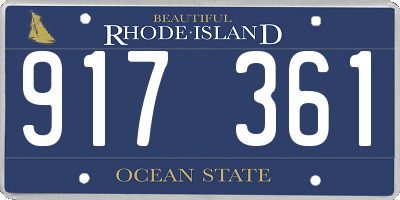 RI license plate 917361