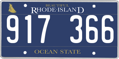 RI license plate 917366
