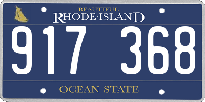 RI license plate 917368
