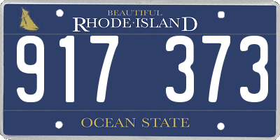 RI license plate 917373
