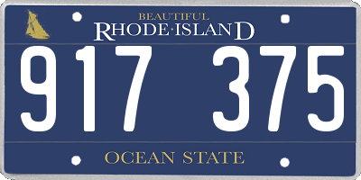RI license plate 917375