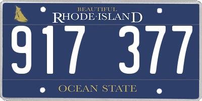 RI license plate 917377