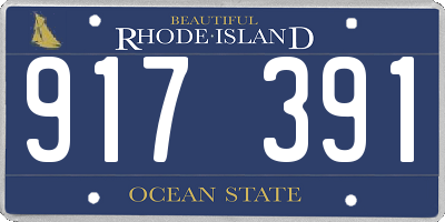 RI license plate 917391