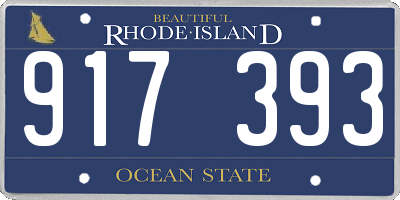 RI license plate 917393