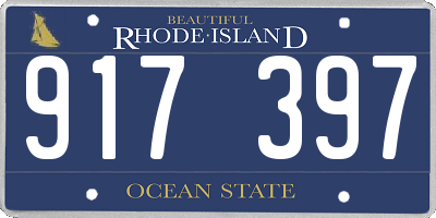 RI license plate 917397
