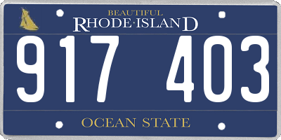 RI license plate 917403