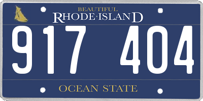 RI license plate 917404
