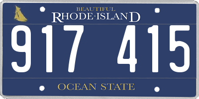 RI license plate 917415
