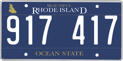 RI license plate 917417