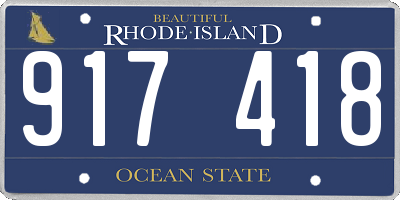 RI license plate 917418