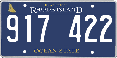 RI license plate 917422