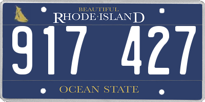 RI license plate 917427