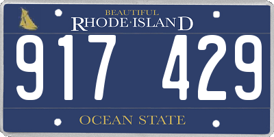 RI license plate 917429