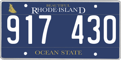 RI license plate 917430